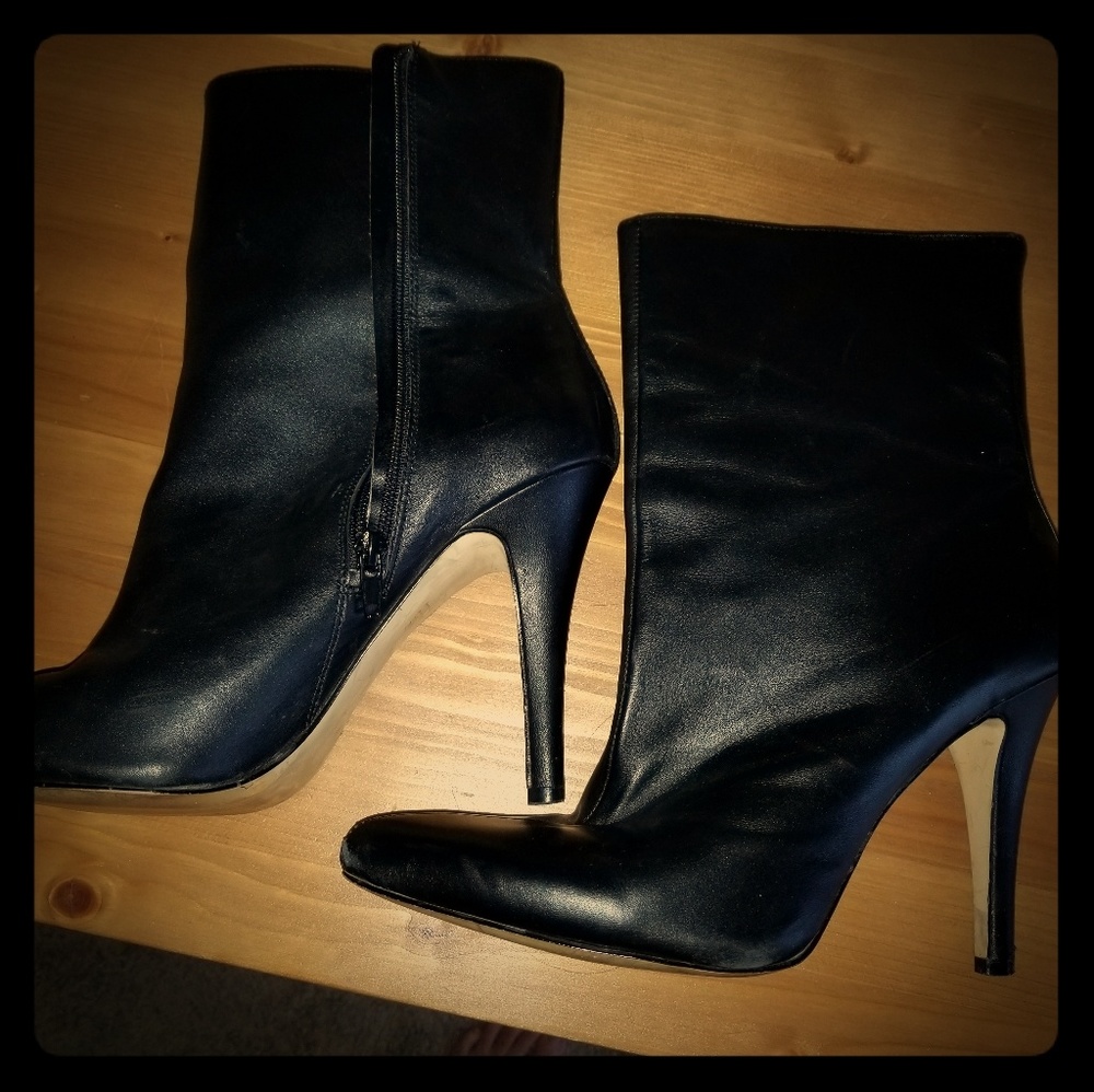 24 Hour sale! 50%off Inc black leather heels boots